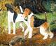 Fox Terriers Painting from Terrier Type FRONT